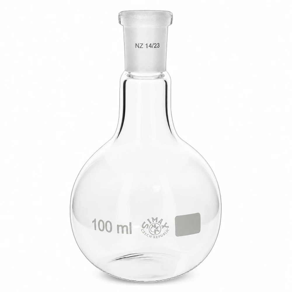 Stehkolben 100ml mit Normschliff (14/23) Borosilikat-Stehkolben 100ml hitzebeständig mit präzisem Normschliff 14/23