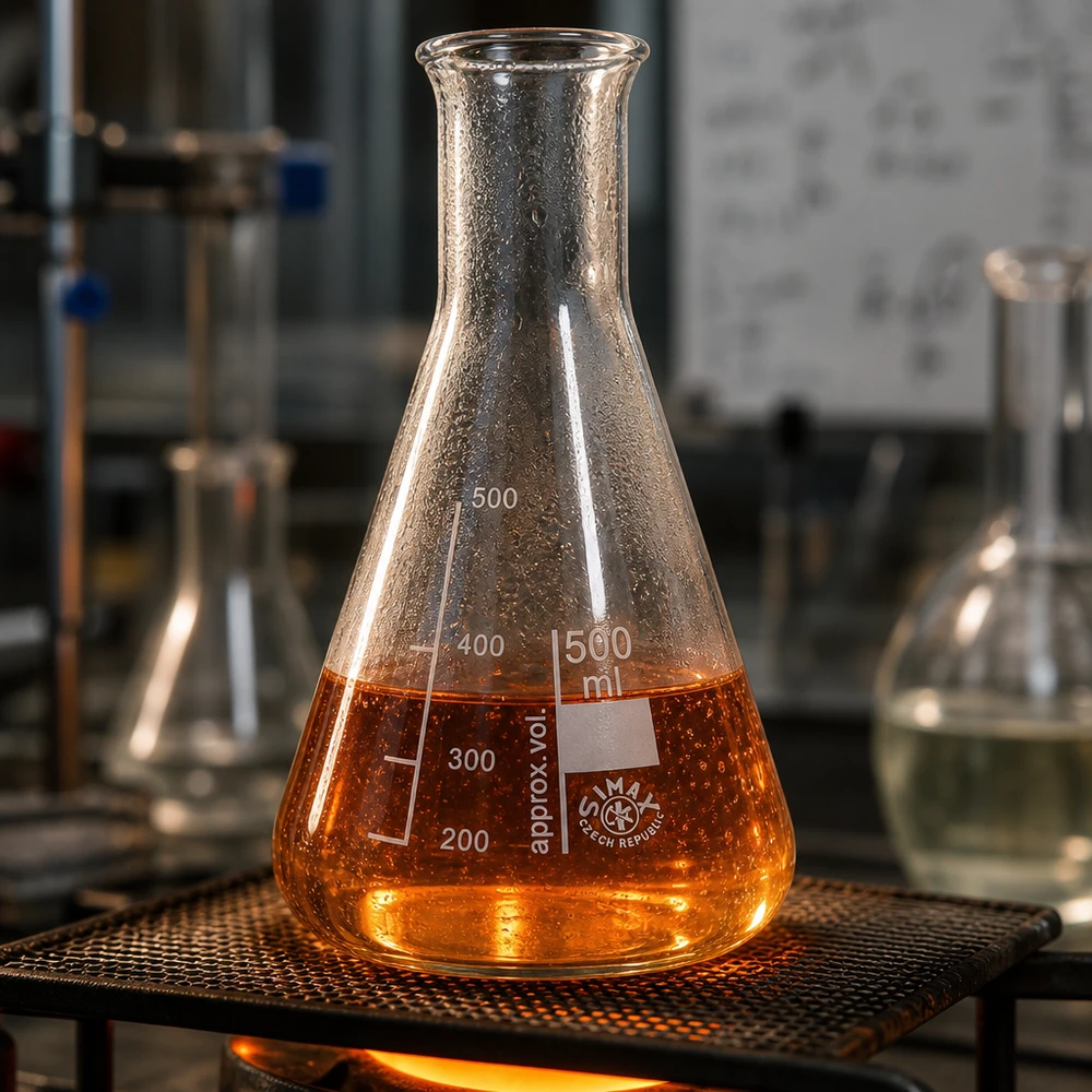 Professioneller 500ml Laborkolben mit engem Hals und präziser ml-Graduierung für Chemie