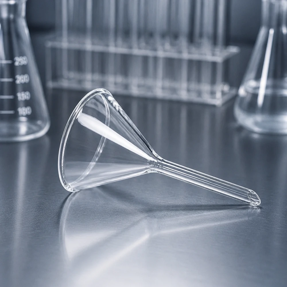 Hochwertiger Labortrichter 45mm Durchmesser aus thermoshockresistentem Borosilikatglas