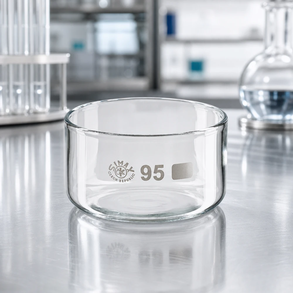 300ml Kristallisierschale ohne Ausguss Borosilikat ø95mm Transparente Kristallisierschale 300ml Laborschale glatte Oberfläche zylindrische Wandung klar