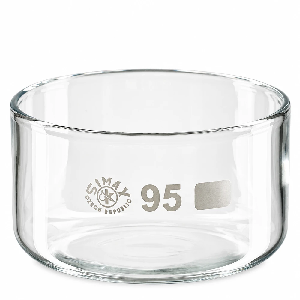 300ml Kristallisierschale ohne Ausguss Borosilikat ø95mm Klare Glasschale 300ml für Laboranwendungen Kristallisation Eindampfen ohne Ausguss ø95mm