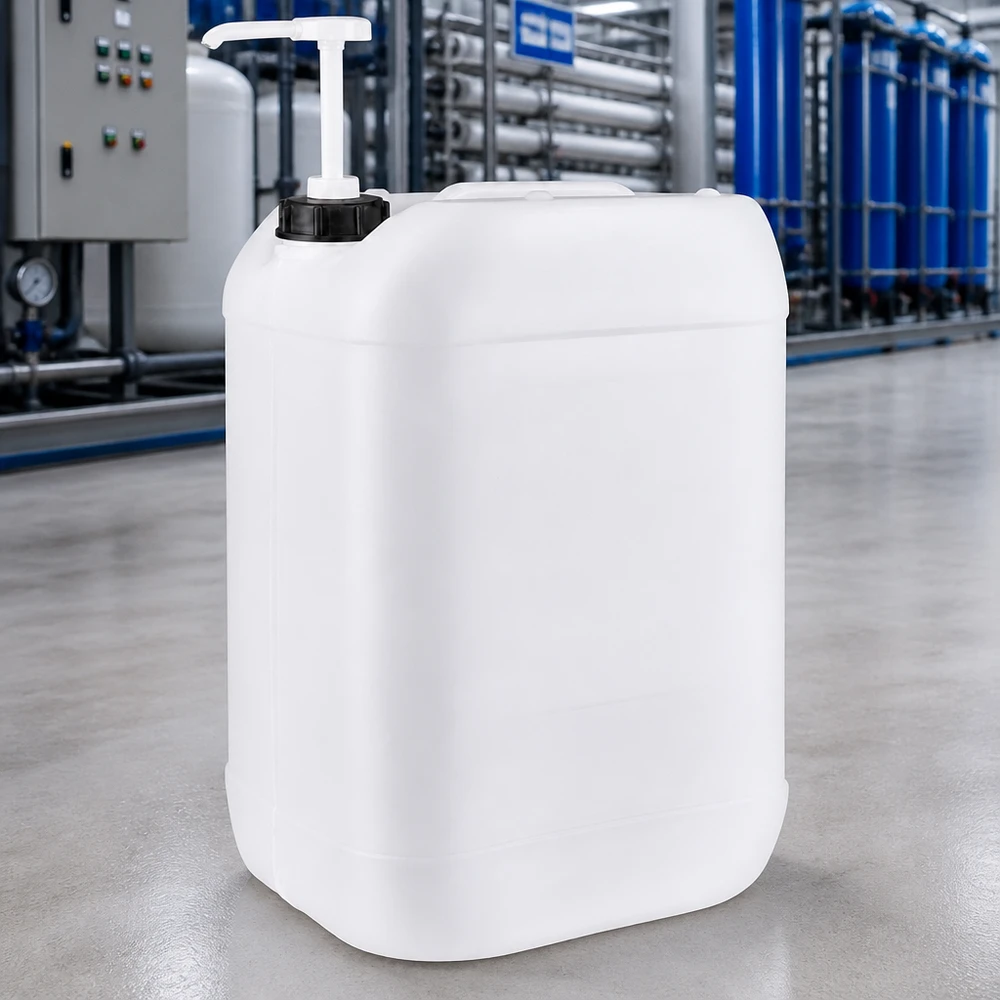 Großvolumiger Breitseiten-Kanister 25L mit Pumpe für industrielle Anwendungen