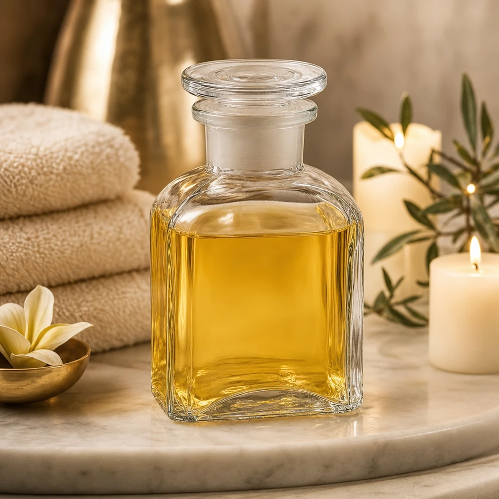 Vierkantflasche 150ml klar Weithals Glasstopfen Hochwertige klare Vierkantflasche 150ml mit Glasstopfen für Düfte und Raumparfum