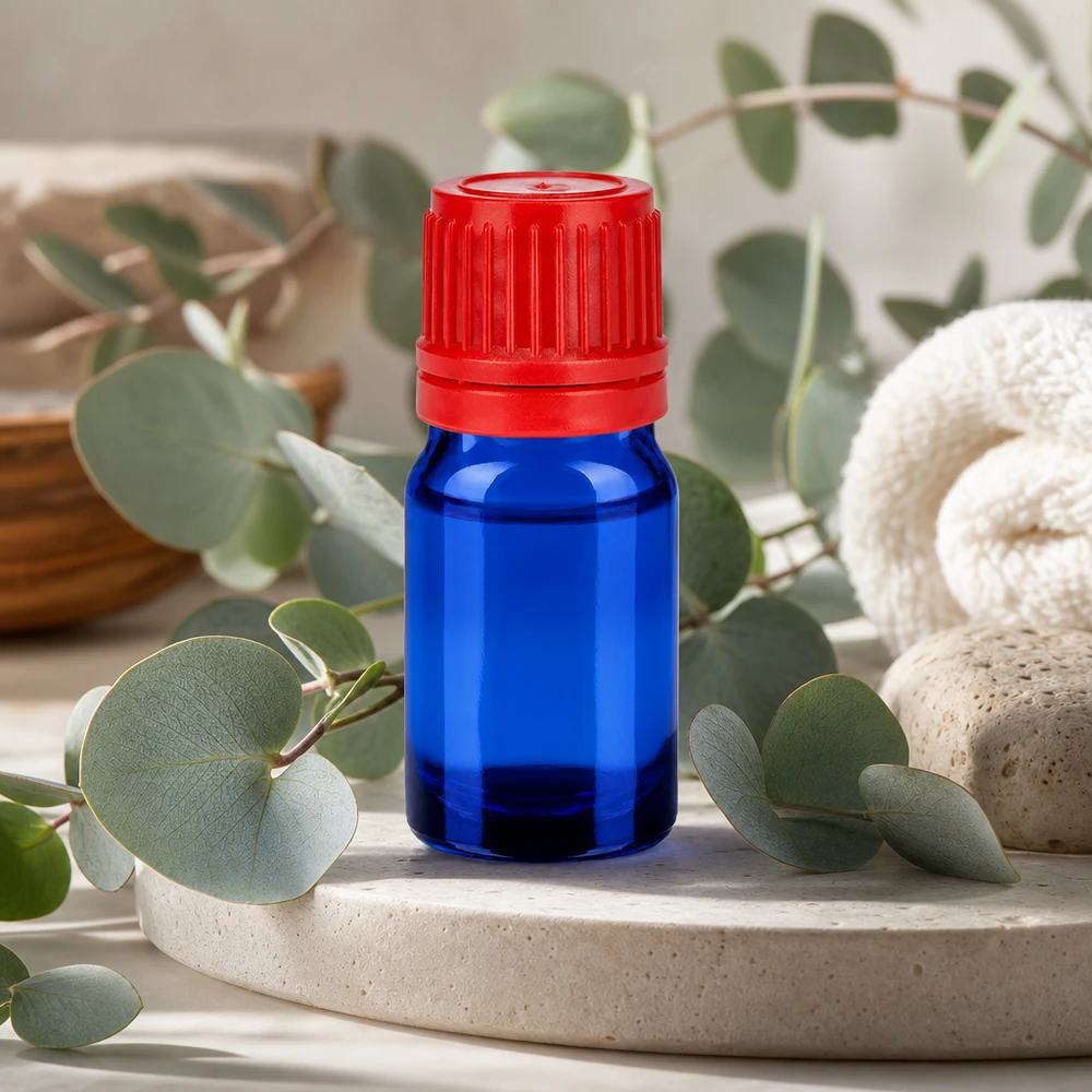 5ml Flasche 11mm Schraubverschluss rot Originalitätsverschluss BlueLine UT18/5 5ml Apothekerflasche BlueLine UT18/5 aus pharmazeutischem Glas mit zertifizierter Qualität