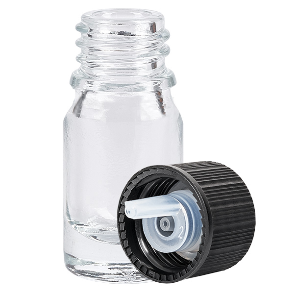 5ml Tropfflasche 1mm schwarz Standardverschluss ClearLine UT18/5