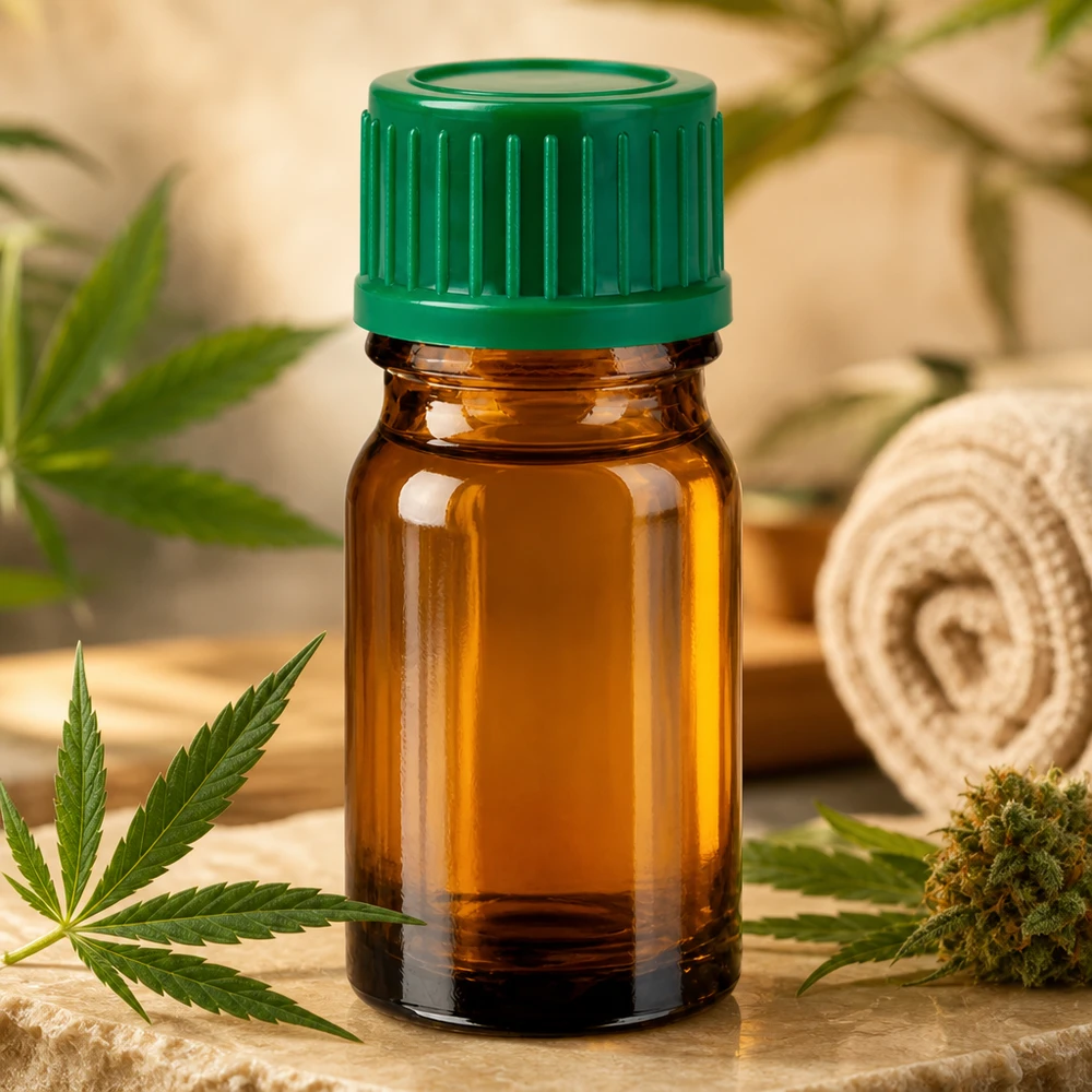 Praktische 5ml BrownLine Flasche mit grünem Standardverschluss für Portionierung