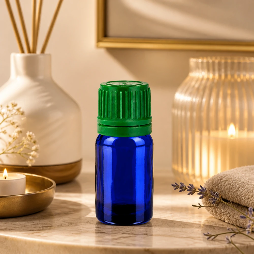 5ml Flasche 11mm Schraubverschluss grün Originalitätsverschluss BlueLine UT18/5 Vielseitige 5ml Glasflasche für DIY-Kosmetik Mischungen und individuelle Rezepturen