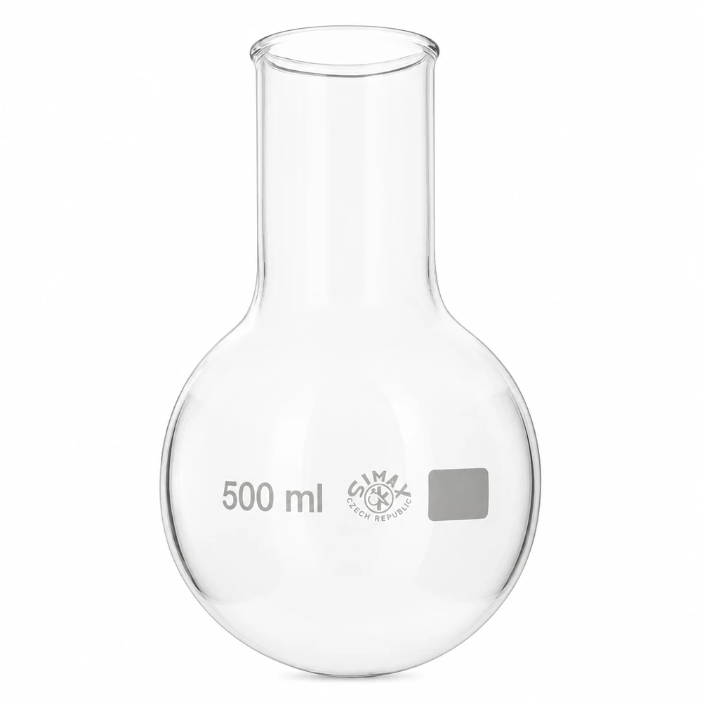 Rundkolben 500ml Weithals Rundkolben Weithals 500ml Fassungsvermögen ideal für Destillation und Reaktionen