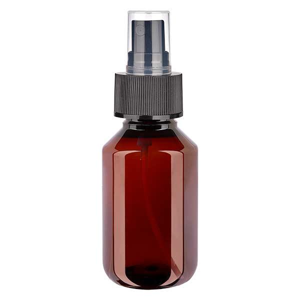 PET Flasche 100ml mit Zerstäuber schwarz PET Flasche 100ml mit Zerstäuber schwarz