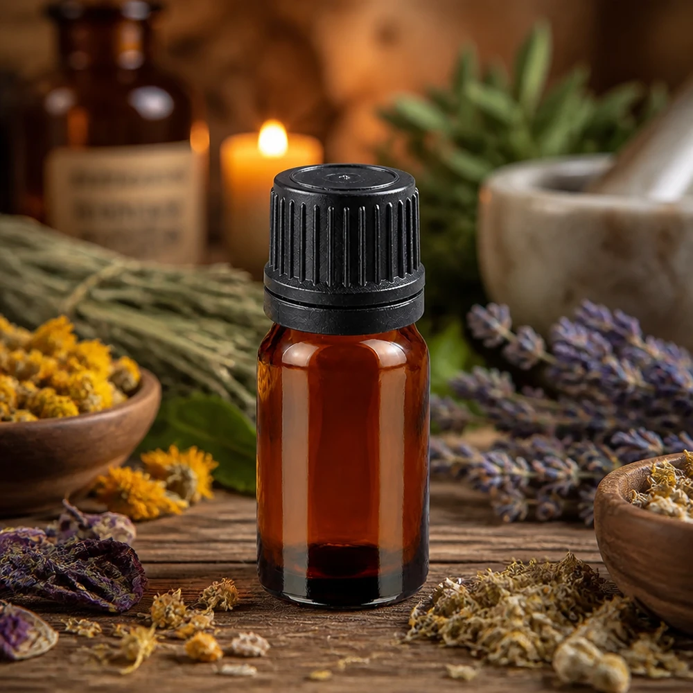 Handliche 5ml Braunglasflasche mit auslaufsicherem Tropfverschluss für mobile Anwendung