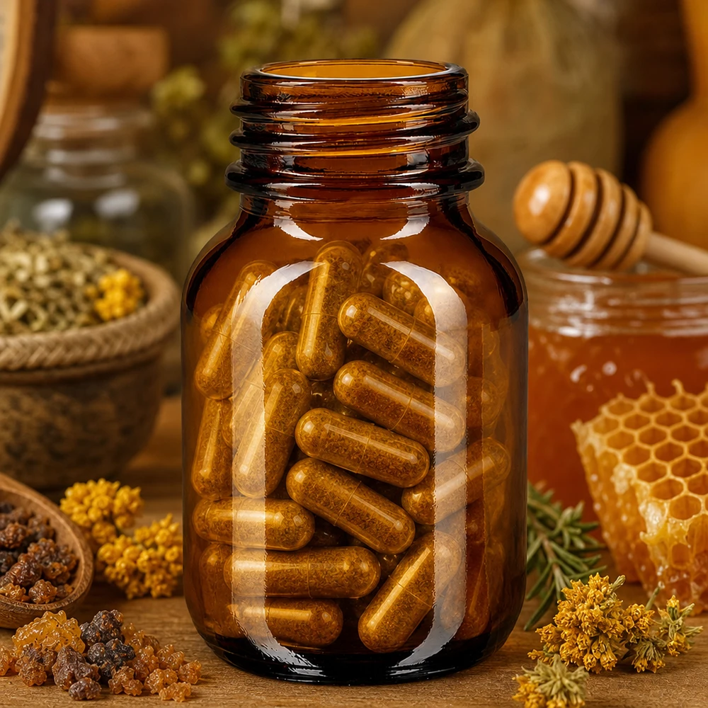 50ml Weithalsflasche Braunglas Vielseitige 50ml Weithalsflasche aus dunklem Glas ideal für Kräuterextrakte und Naturheilmittel