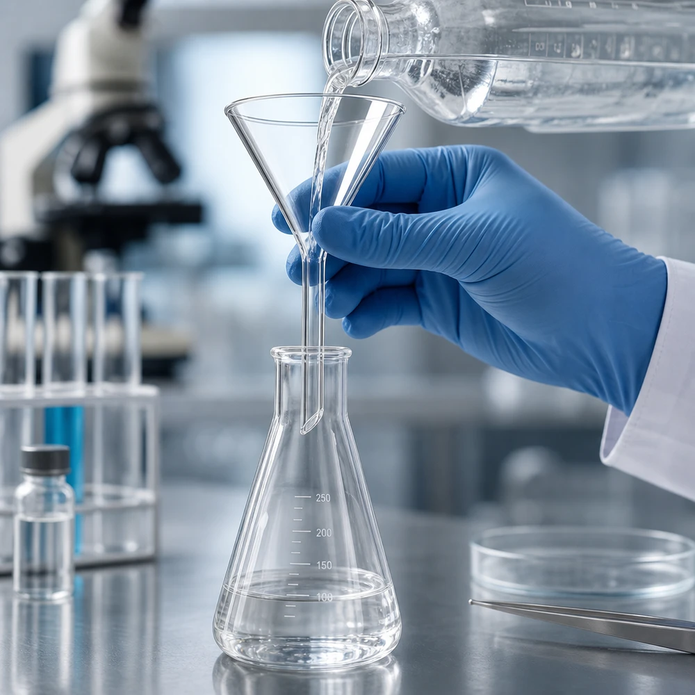 Vielseitiger Universaltrichter für Destillation Filtration und präzise Volumetrie in Labor und Forschung