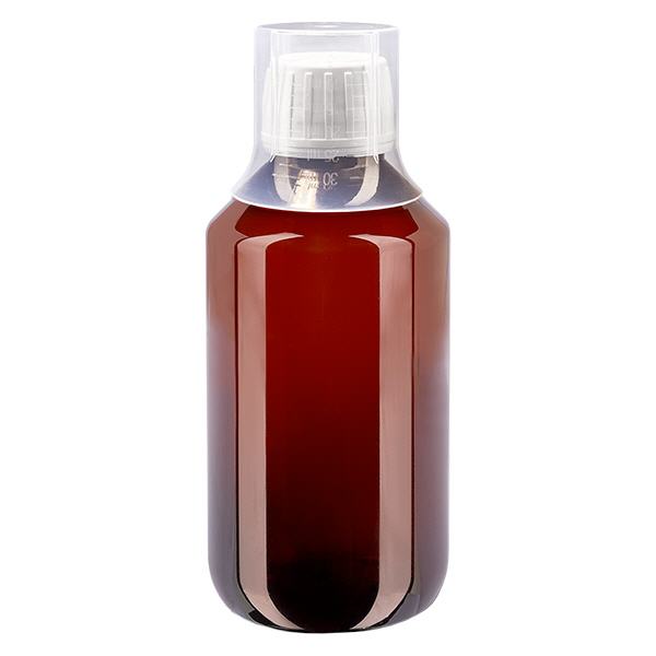 PET Flasche 200ml mit weißem Verschluss Originalitätsverschluss + Becher PET Flasche 200ml mit weißem Verschluss Originalitätsverschluss + Becher