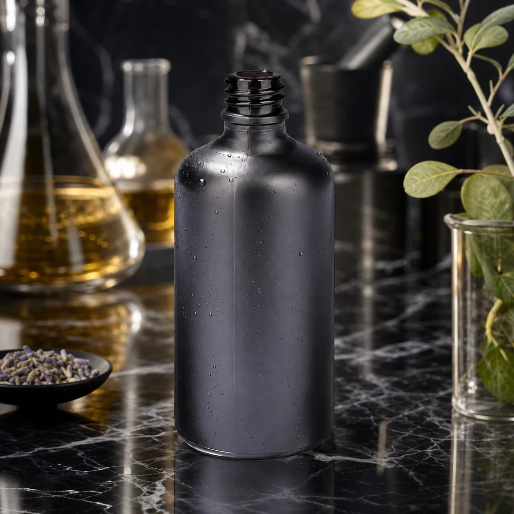 Hygienische 100ml Apothekerflasche BlackLine UT18/100 UNiTWIST für pharmazeutische Präparate