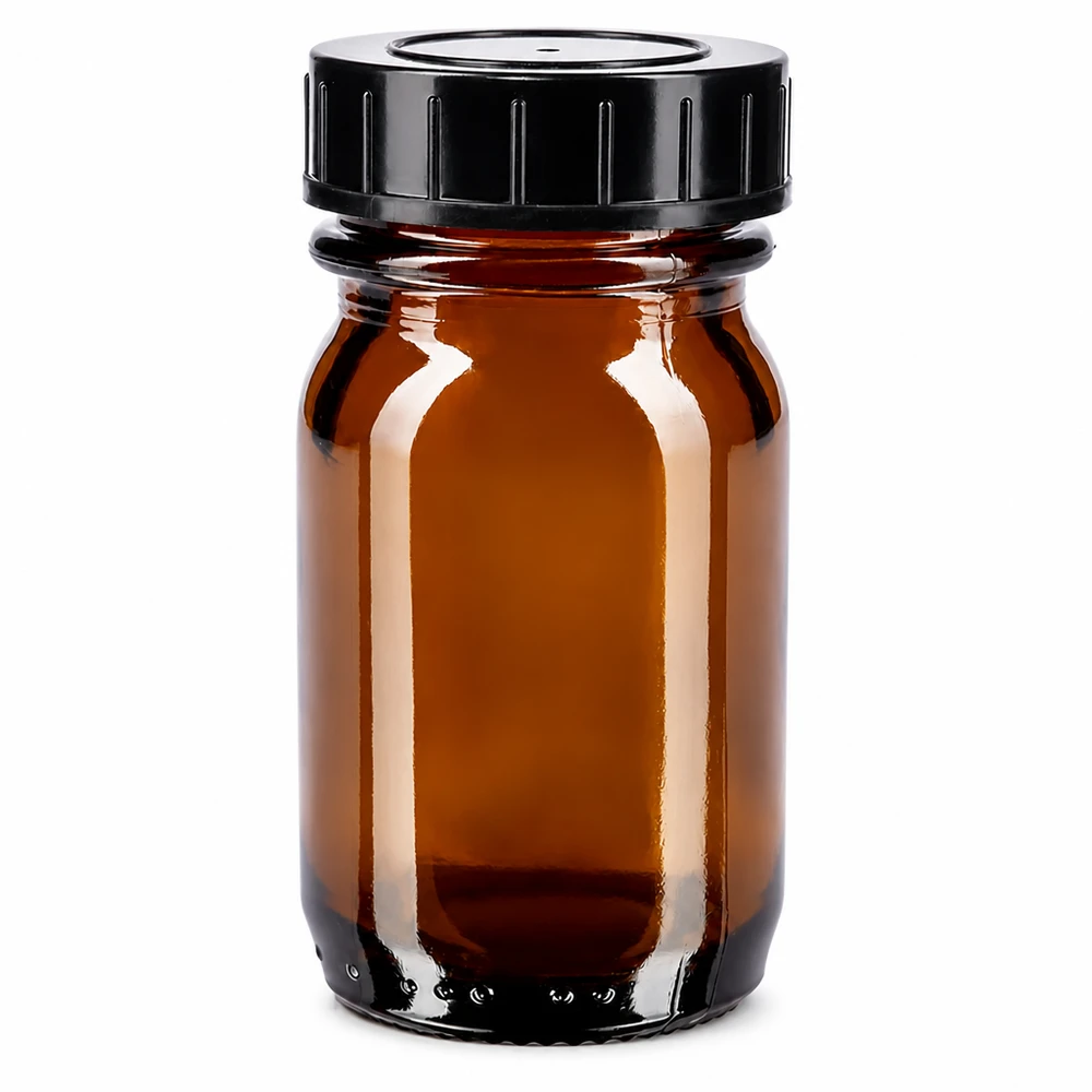 30ml Weithalsflasche Braunglas mit Schraubdeckel Hochwertige Braunglasflasche 30ml mit Schraubdeckel für Kosmetik und Pharmazie