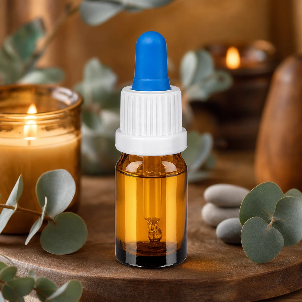 Nachfüllbare Braunglas-Pipettenflasche 5ml umweltfreundlich und wiederverwendbar für Naturkosmetik