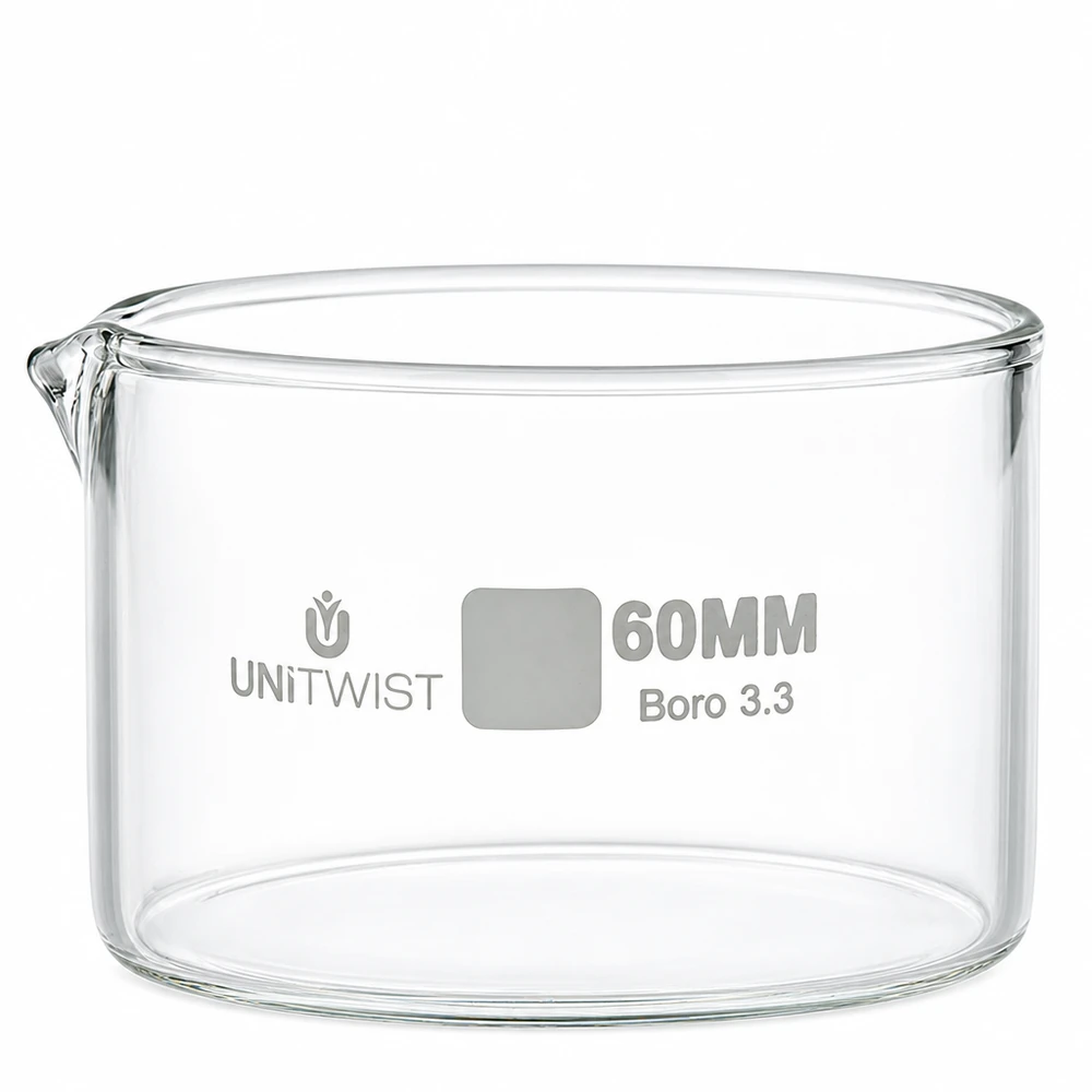 Laborkristallisierschale UNiTWIST 60mm Boro 3.3 Glas für Verdampfung und Kristallisation