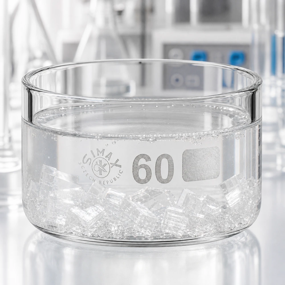 60ml Kristallisierschale ohne Ausguss Borosilikat ø60mm Simax 60ml Glasschale ohne Ausguss mit breitem Durchmesser 60mm für Laboranwendungen