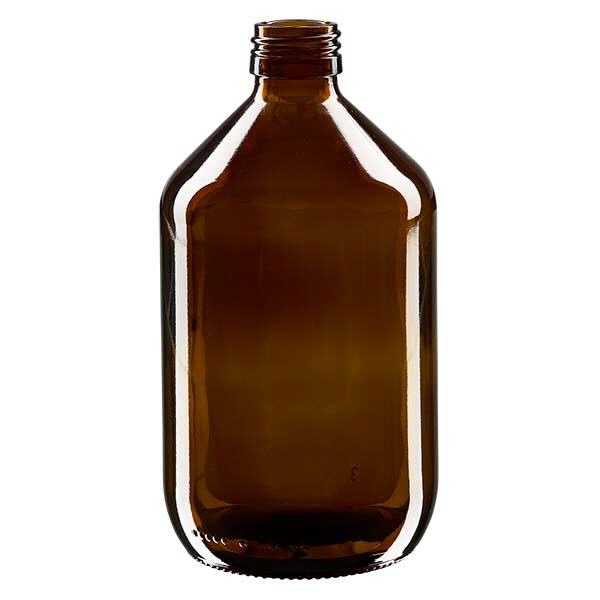 500ml Medizinflasche braun, ohne Verschluss PP28 ApoGlas 500ml Medizinflasche braun, ohne Verschluss PP28 ApoGlas