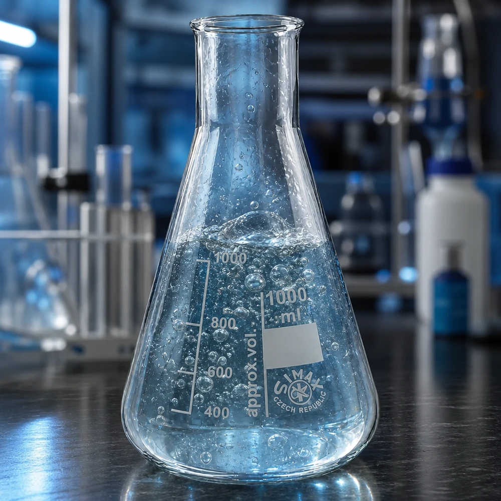 Erlenmeyerkolben 100ml Weithals mit ergonomischer Form für optimales Schwenken von Lösungen