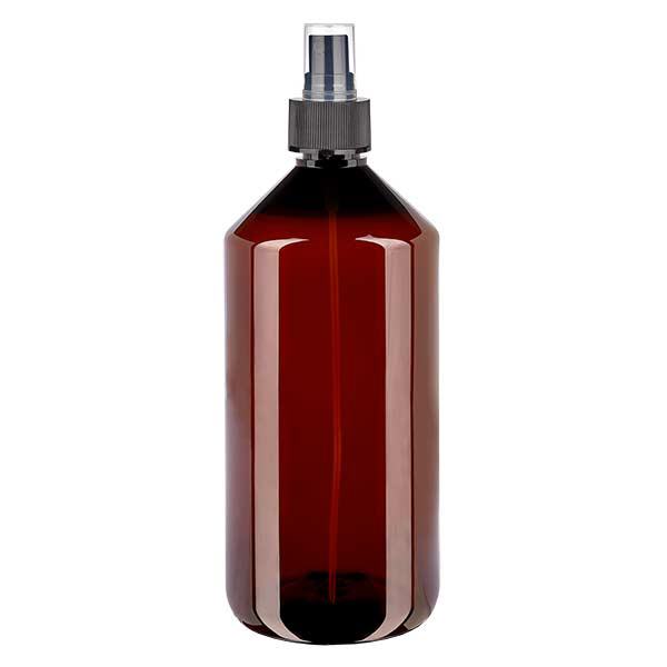 PET Flasche 1000ml mit Zerstäuber schwarz PET Flasche 1000ml mit Zerstäuber schwarz
