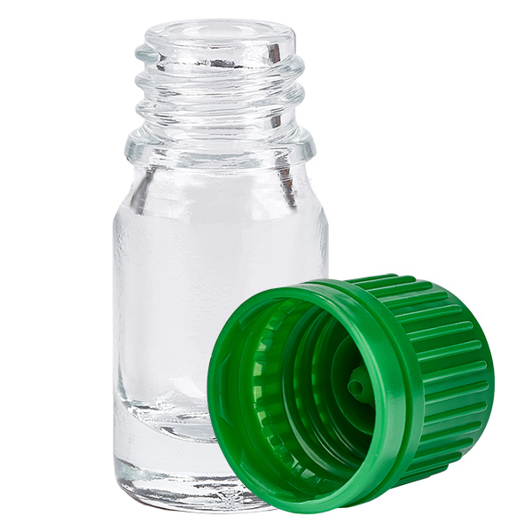 5ml Flasche 11mm Schraubverschluss grün Originalitätsverschluss ClearLine UT18/5 5ml Flasche 11mm Schraubverschluss grün Originalitätsverschluss ClearLine UT18/5