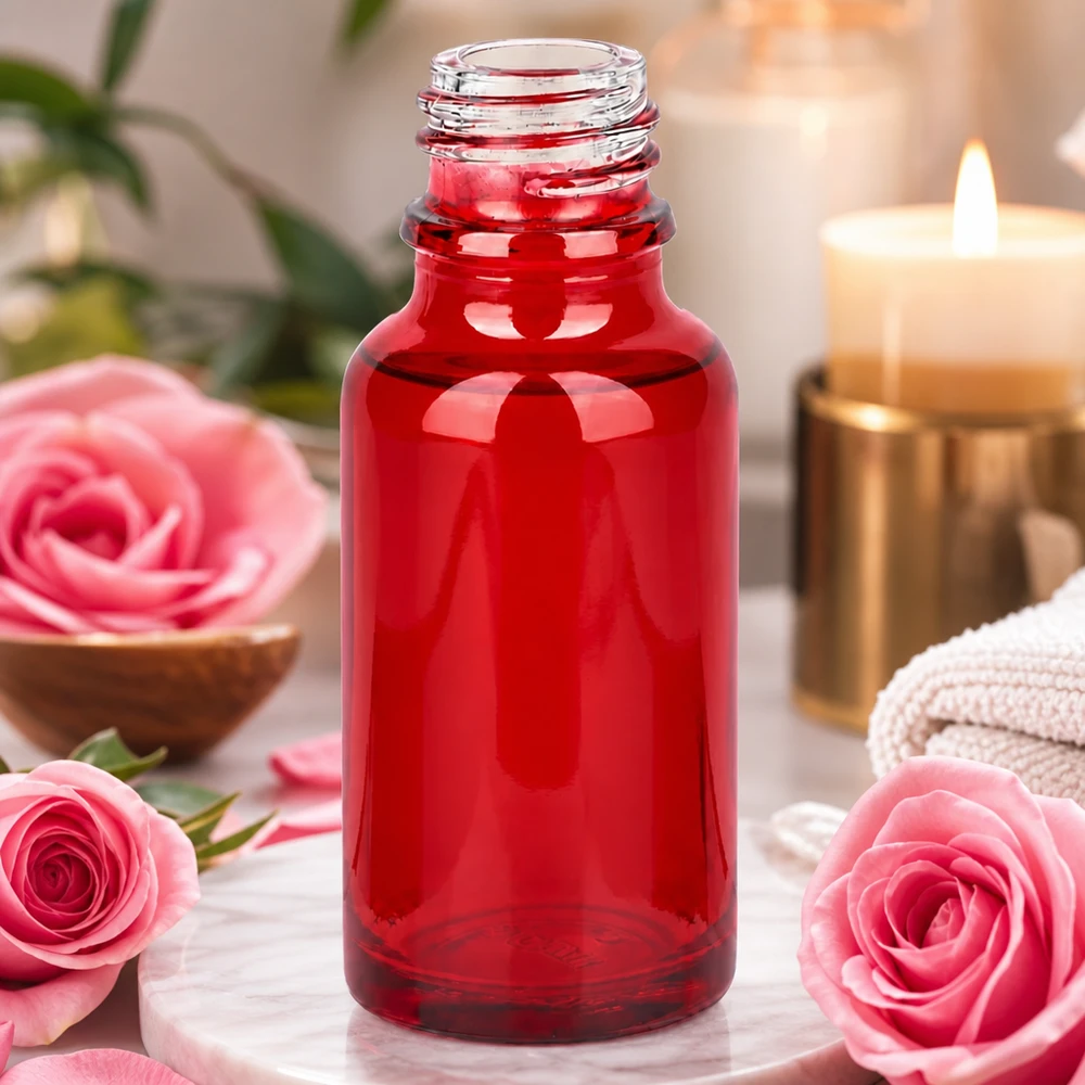 Traditionelle rote 20ml Apothekerflasche RedLine UT18/20 UNiTWIST im klassischen pharmazeutischen Stil