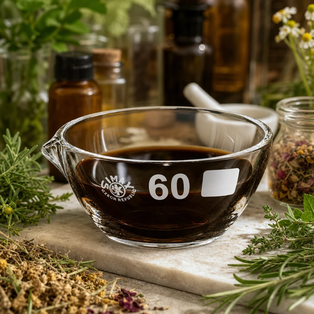 Robuste Borosilikat Abdampfschale 45ml mit Ausguss für den täglichen Laborgebrauch