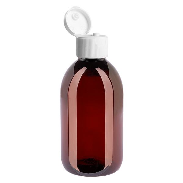 PET Flasche 250ml mit weißem KlappVerschluss PET Flasche 250ml mit weißem KlappVerschluss
