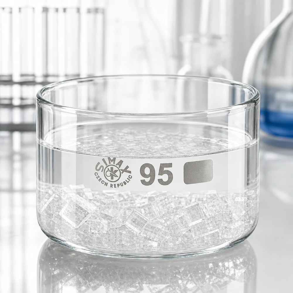 300ml Kristallisierschale ohne Ausguss Borosilikat ø95mm Kristallisierschale Borosilikat 95mm Bodendurchmesser dickwandig transparent Laborqualität