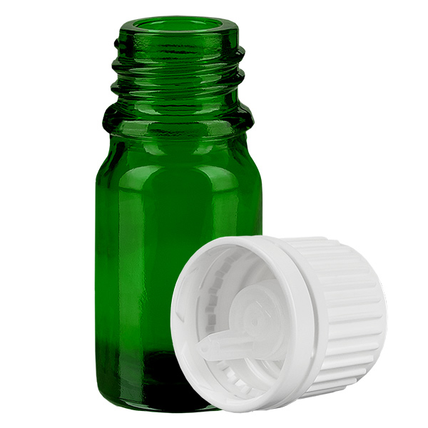 5ml Tropfflasche 0.7mm weiß Originalitätsverschluss GreenLine UT18/5