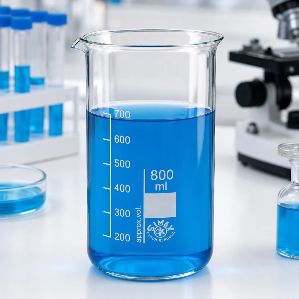 Becherglas hohe Form 800ml mit klarem Borosilikatglas und sichtbarem Ausgussschnabel