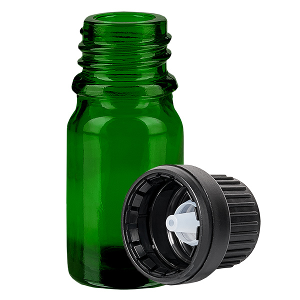 5ml Tropfflasche 2mm schwarz Originalitätsverschluss GreenLine UT18/5