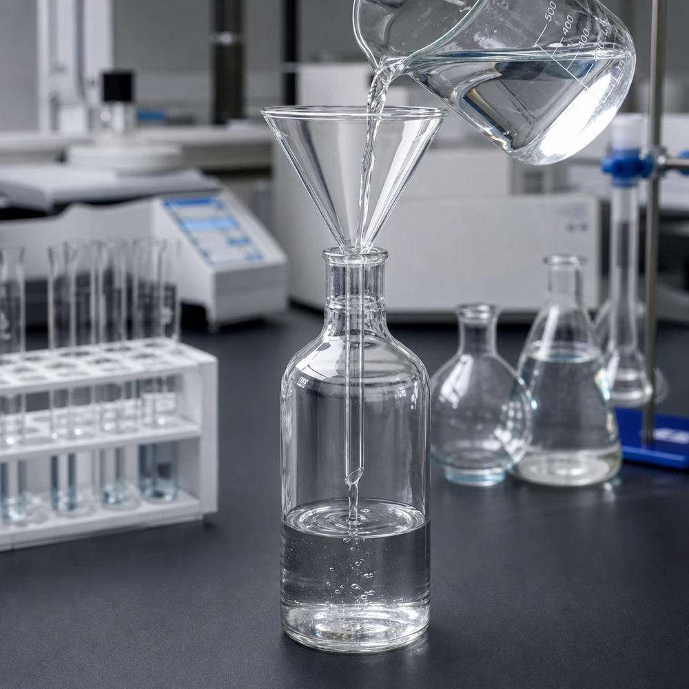 Trichter ø85mm Borosilikat Winkel 60 Kurzstil Universeller Glastrichter 85mm Durchmesser für vielseitige Anwendungen in Forschung und Analytik