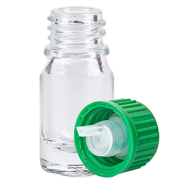 5ml Tropfflasche 0.8mm grün Standardverschluss ClearLine UT18/5