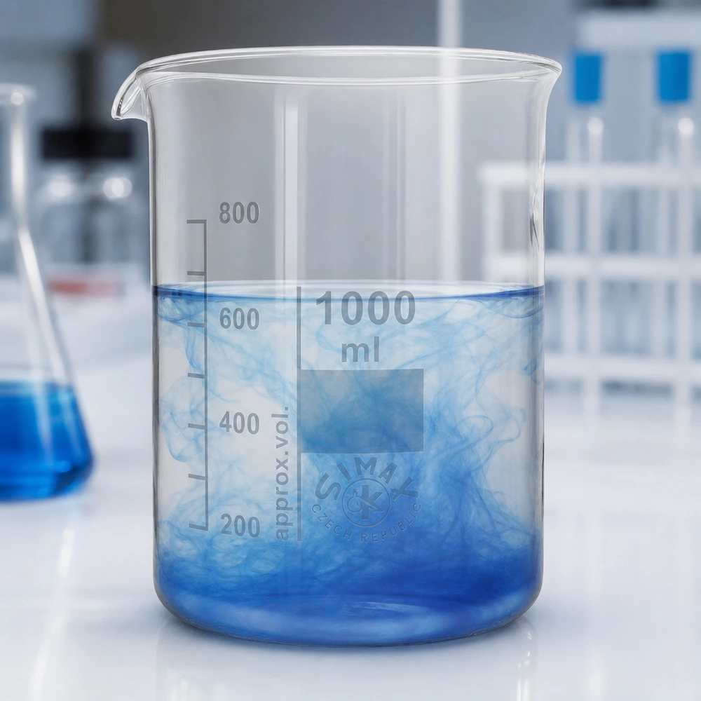 Becherglas 1000ml Borosilikatglas, niedrige Form 1000ml Messbecherglas aus Borosilikatglas mit ergonomischer niedriger Form für Laborarbeiten