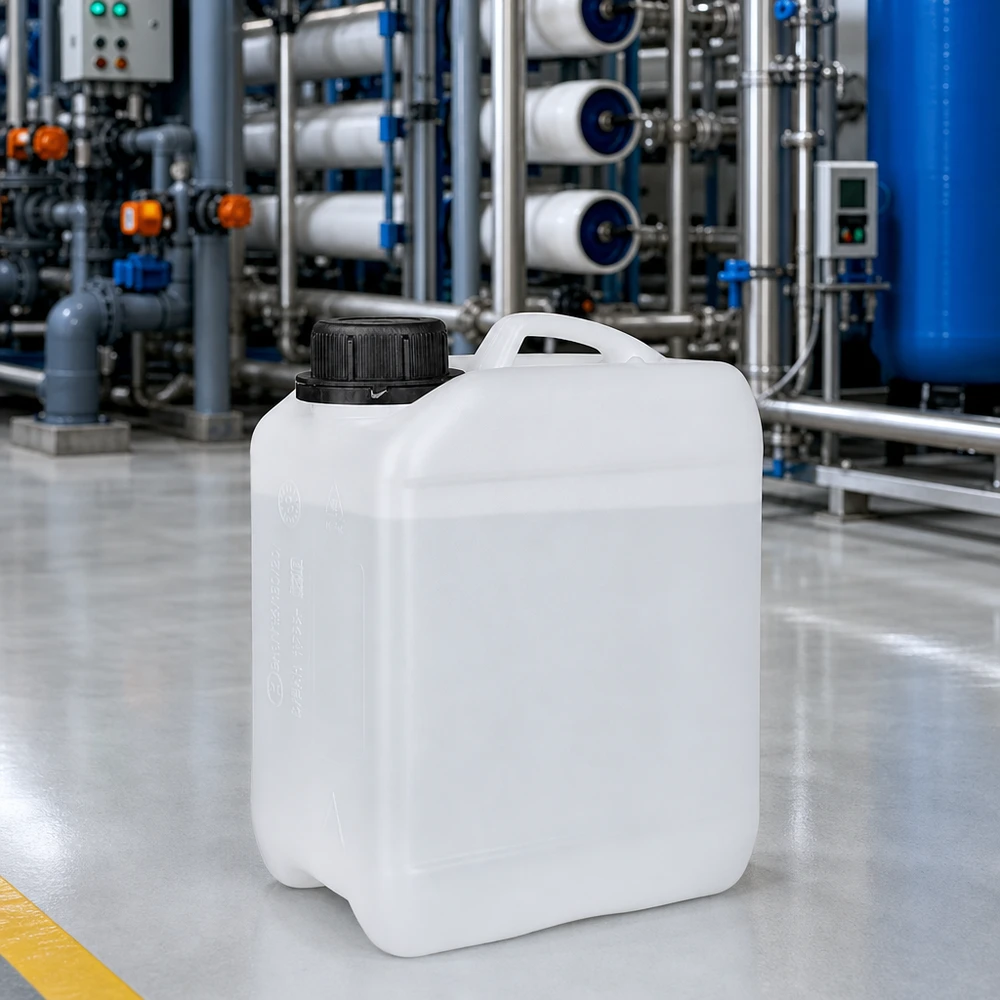 Stapelbarer Industriekanister 2,5 Liter naturfarben mit auslaufsicherem Schraubdeckel und UN-Zulassung