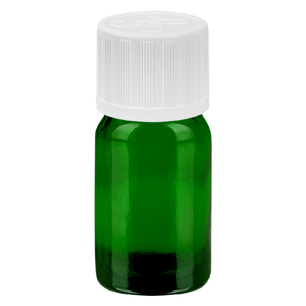 5ml Flasche 11mm Schraubverschluss weiß Standard Kindersicherung GreenLine UT18/5 5ml Flasche 11mm Schraubverschluss weiß Standard Kindersicherung GreenLine UT18/5