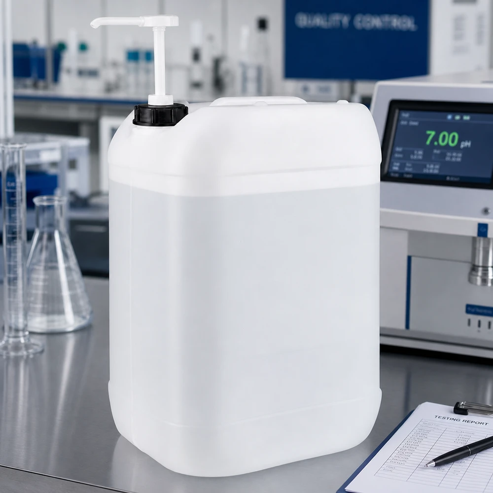 Kanister 25 Liter mit Dosierpumpe Robuster 25L Flüssigkeitsbehälter mit integrierter Dosierpumpe für industriellen Einsatz