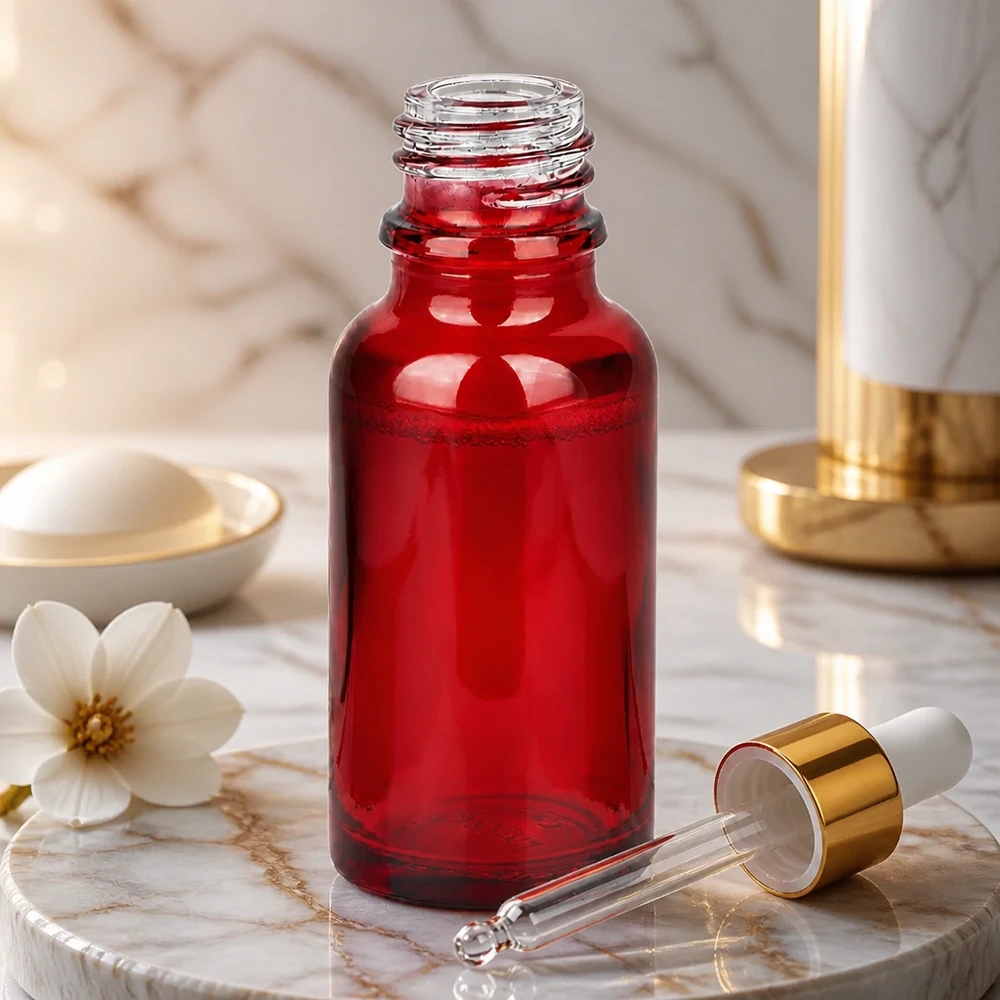 20ml Apothekenflasche RedLine UT18/20 UNiTWIST Professionelle 20ml RedLine Flasche UT18/20 UNiTWIST mit Tropfpipette für medizinische Präparate