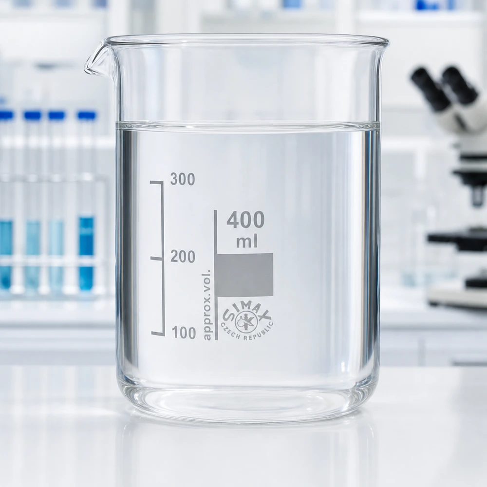 Becherglas 400ml Borosilikatglas, niedrige Form Spülmaschinenfestes 400ml Borosilikatglas Becherglas mit SIMAX Qualitätsgarantie für Labore