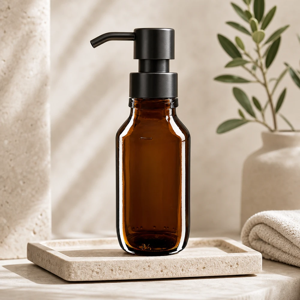 50ml Medizinflasche braun, ohne Verschluss PP28 ApoGlas Vielseitige braune Glasflasche 50ml ohne Verschluss für Labor und Apotheke ApoGlas PP28 Gewinde