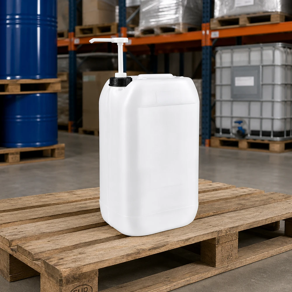 Robuster Flüssigkeitskanister 15 Liter mit Pumpaufsatz für gewerbliche Großanwendungen
