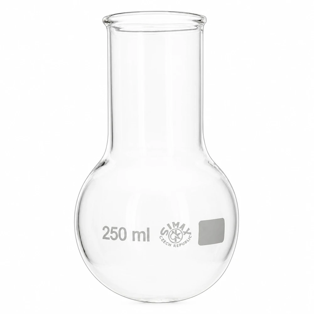 Rundkolben 250ml Weithals Chemie Rundkolben 250ml transparent mit breiter Halsöffnung für optimale Handhabung im Labor