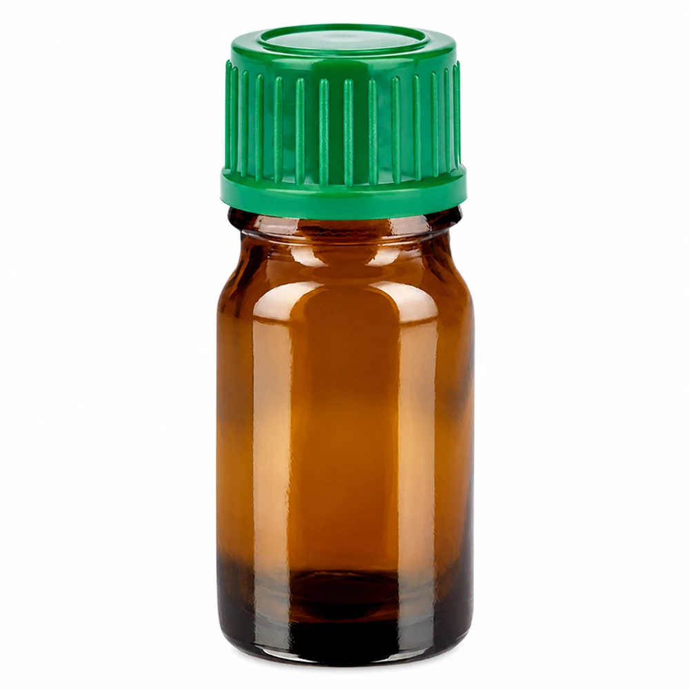 5ml Flasche 11mm Schraubverschluss grün Standard BrownLine UT18/5 Handliche 5ml Medizinflasche aus dunklem Glas mit grünem Sicherheitsverschluss