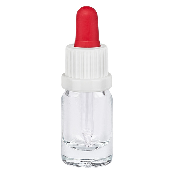 5ml Pipettenflasche weiß/rot Originalitätsverschluss ClearLine UT18/5 5ml Pipettenflasche weiß/rot Originalitätsverschluss ClearLine UT18/5