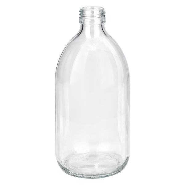 500ml Medizinflasche klar, ohne Verschluss PP28 ApoGlas 500ml Medizinflasche klar, ohne Verschluss PP28 ApoGlas