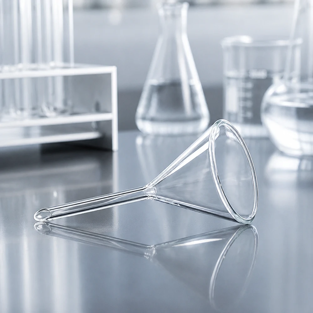 Vielseitiger Analysetrichter 35mm Borosilikat für Filtration und Probenaufbereitung im Forschungslabor