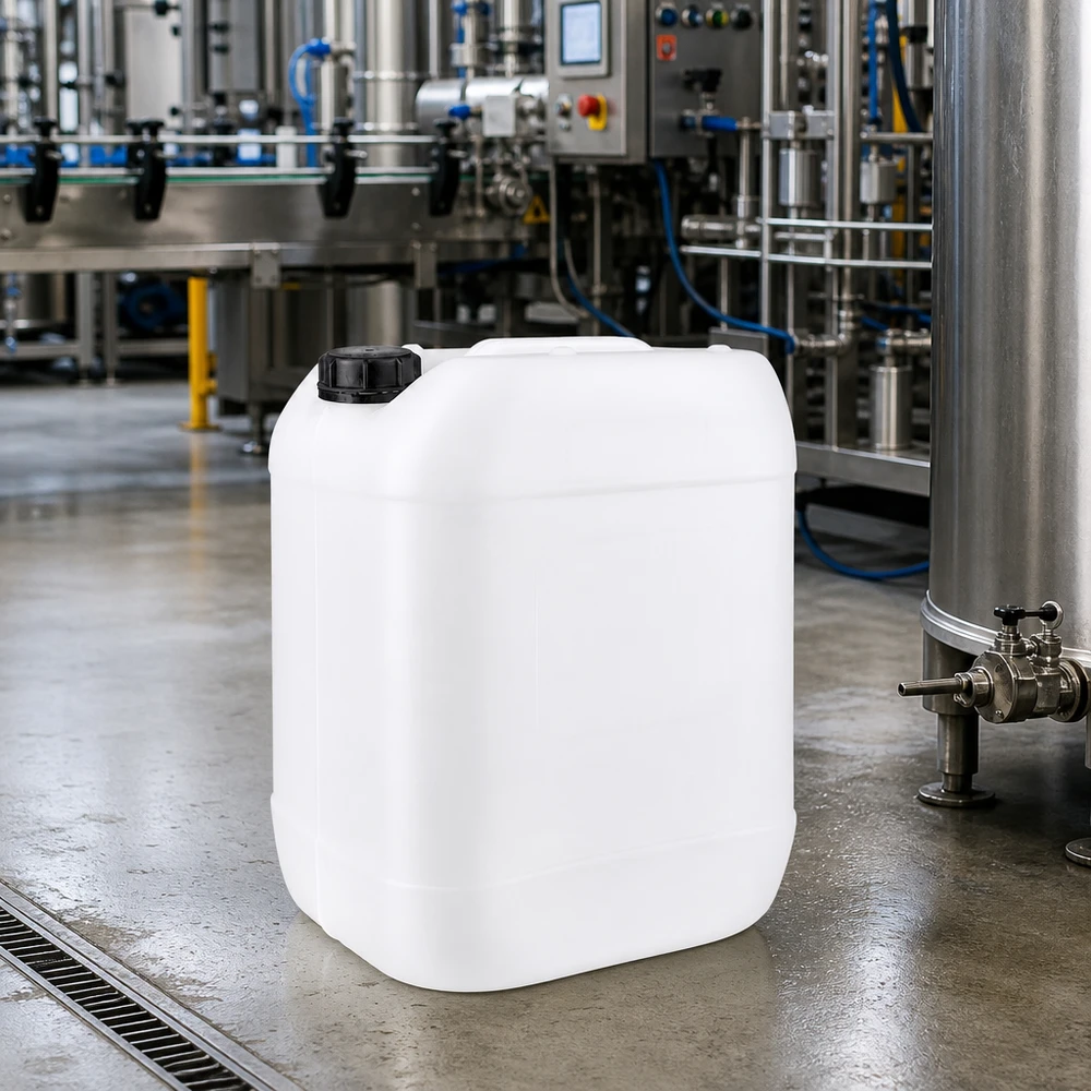 Kanister 20 Liter mit Schraubverschluss Originalitätsverschluss Hygienischer Kanister 20L mit Originalitätsverschluss für Lebensmittel und Reinigungsmittel