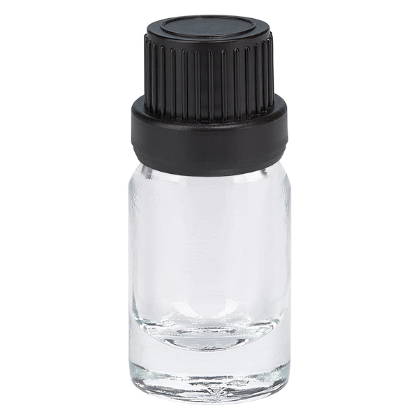 5ml Tropfflasche 2mm schwarz Originalitätsverschluss ClearLine UT18/5